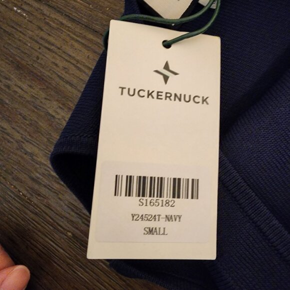 Tuckernuck Navy Mixed Media Juliette Dress Small Label coming detached - Picture 9 of 11